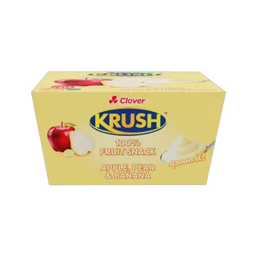 clover krush apple pear & banana 100 fruit snack 4 x 100g