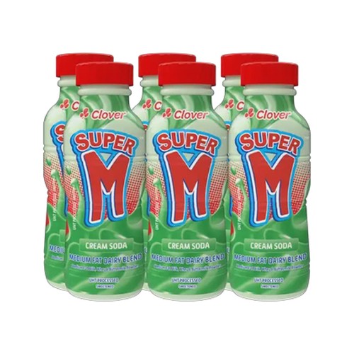 clover super m cream soda medium fat dairy blend 6 x 300ml