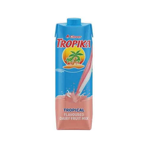 clover tropika tropical flavoured dairy fruit mix 1l