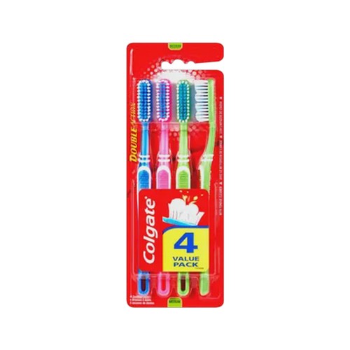 colgate double action medium toothbrush 4s