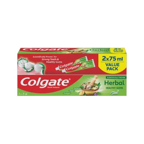 colgate herbal fluoride toothpaste 2 x 75ml