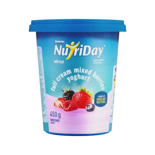 Danone Nutriday Mixed Berries Full Cream Yoghurt with Fruit 450g