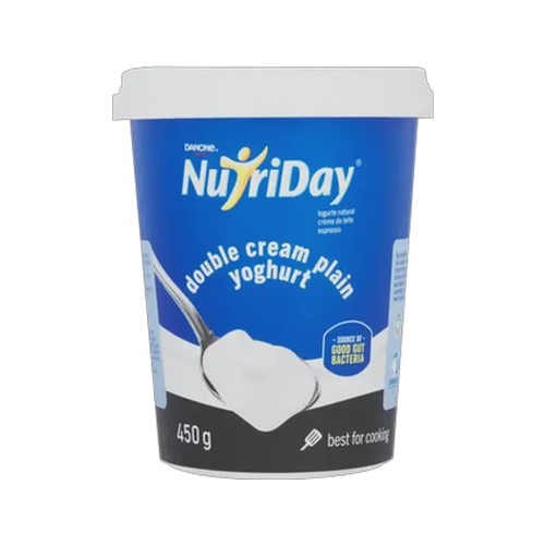 danone nutriday plain double cream yoghurt 450g