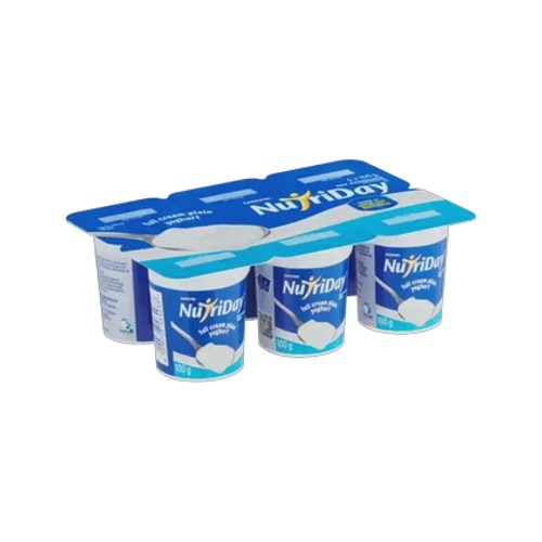 Danone Nutriday Plain Full Cream Yoghurt 6 x 100g