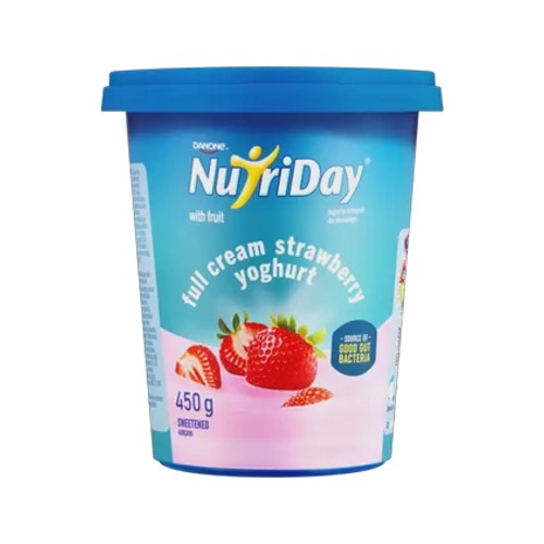 Danone Nutriday Strawberry Full Cream Fruit Yoghurt 450g