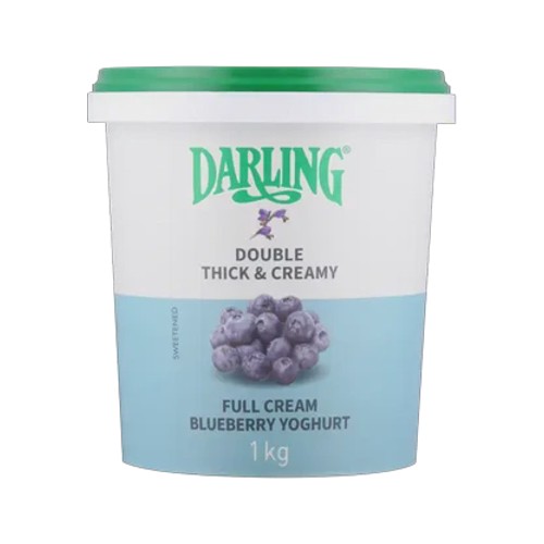 darling blueberry flavoured full cream fruit yoghurt 1kg