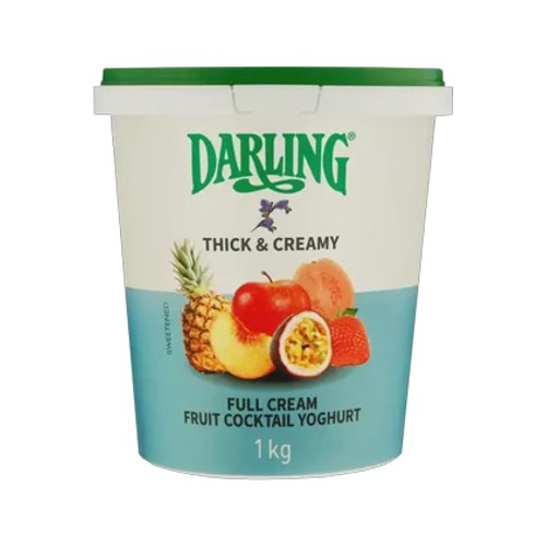 darling thick & creamy fruit cocktail full cream yoghurt 1kg