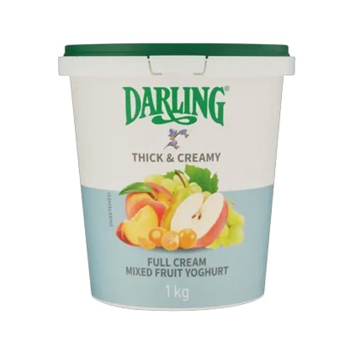 darling thick & creamy mixed fruit full cream yoghurt 1kg