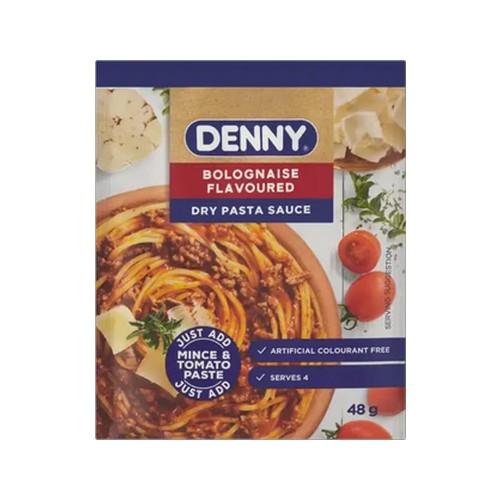 denny bolognaise flavoured dry pasta sauce 48g