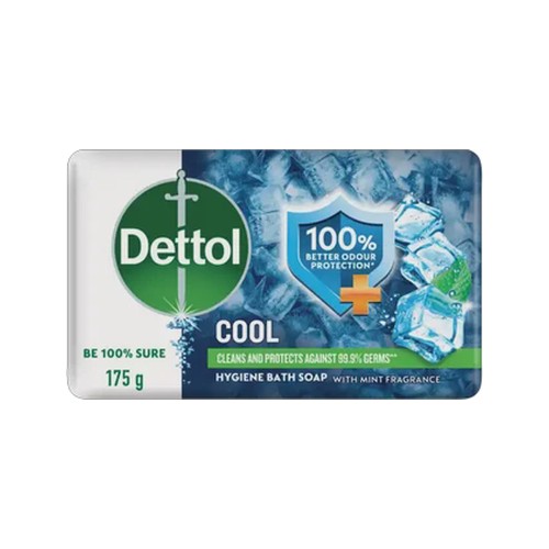 dettol cool hygiene bath soap bar 175g