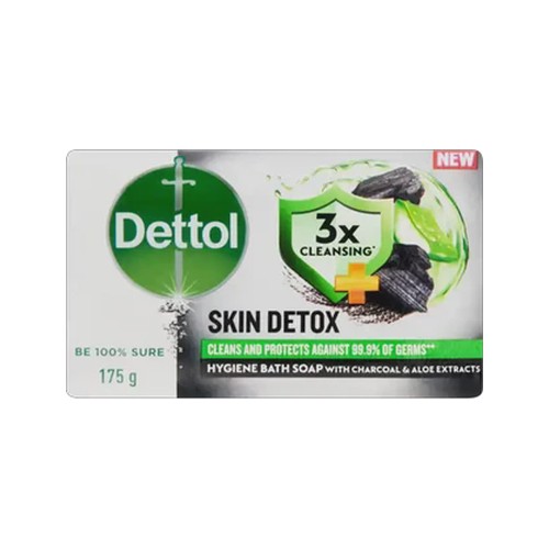 dettol skin detox hygiene bar soap 175g