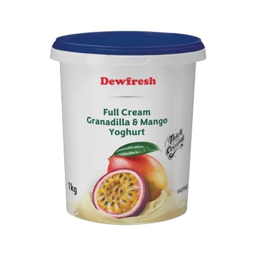 Dewfresh Granadilla & Mango Full Cream Yoghurt 1kg