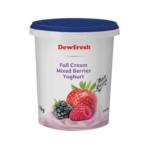 dewfresh mixed berries full cream yoghurt 1kg