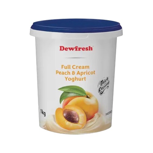 Dewfresh Peach & Apricot Full Cream Yoghurt 1kg