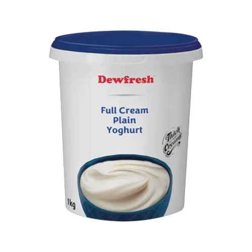 dewfresh plain full cream yoghurt 1kg