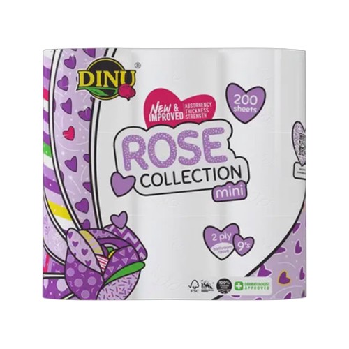 Dinu Rose Collection 2-ply Mini Bathroom Tissue Roll 9-pack