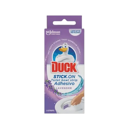 duck lavender stick-on toilet bowl strips 3-pack