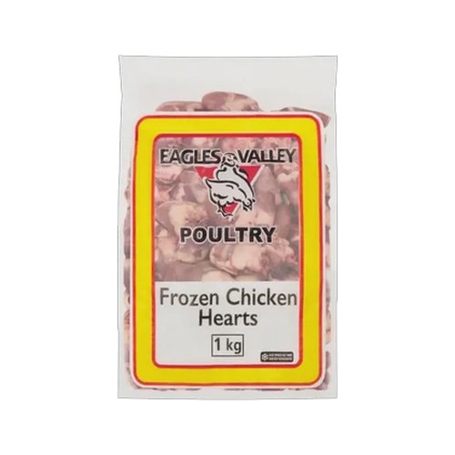 eagles valley frozen chicken hearts 1kg