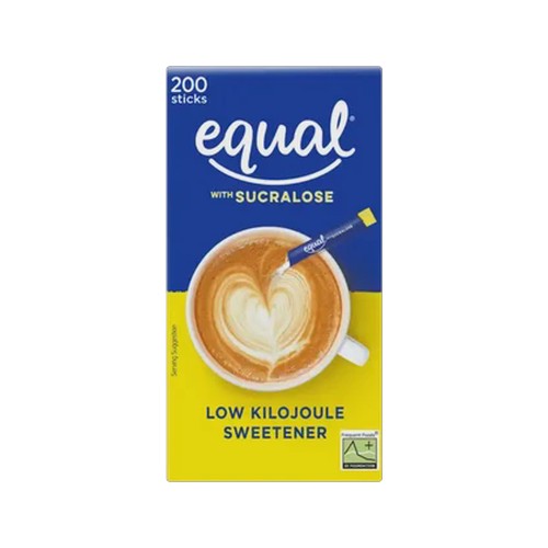 equal low kilojoule sweetener sticks with sucralose 200 pack