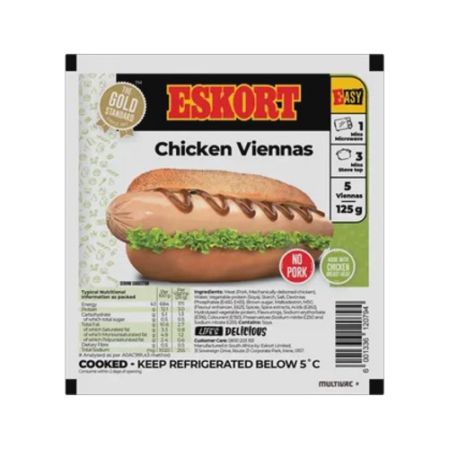 Eskort Chicken Viennas 5 pack