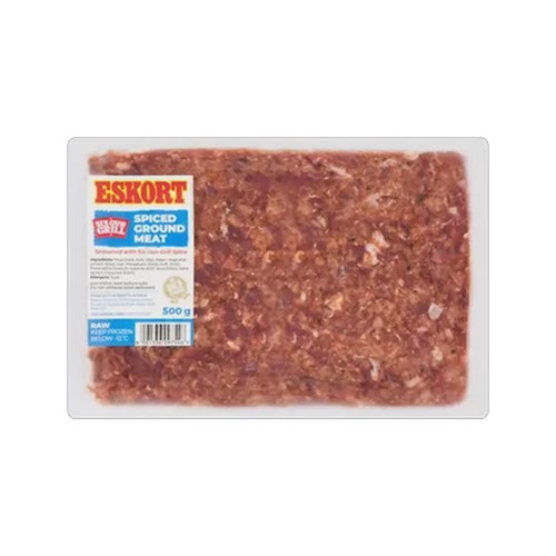 eskort frozen spiced ground meat 500g
