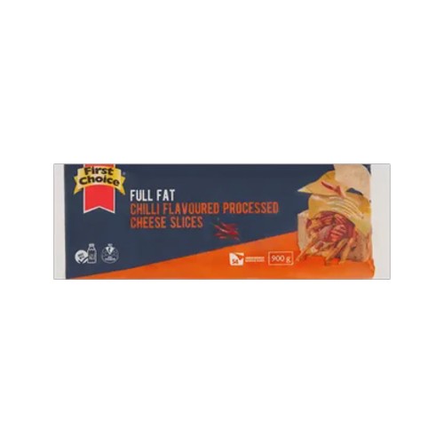 First Choice Chilli Flavoured Full Fat Processed Cheese Slices 54 pack