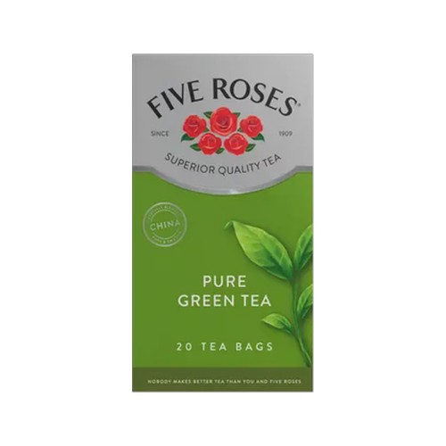 five roses pure green tea bags 20 pack