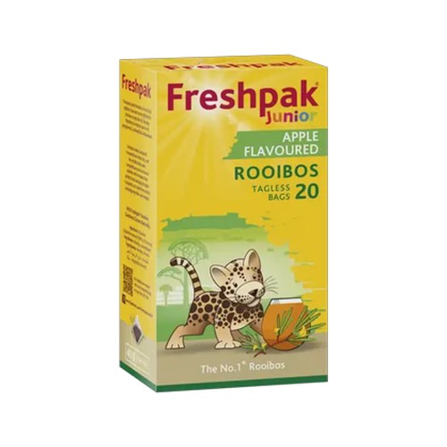 freshpak junior apple flavoured rooibos tagless tea bags 20 pack