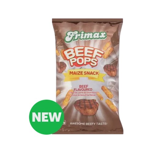 Frimax Beef Pops Beef Flavoured Maize Snack 100g
