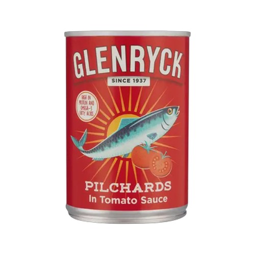 glenryck pilchards in tomato sauce 400g