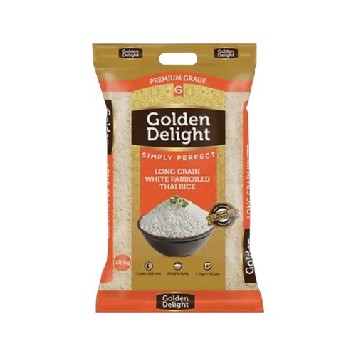 golden delight long grain white parboiled thai rice 10kg