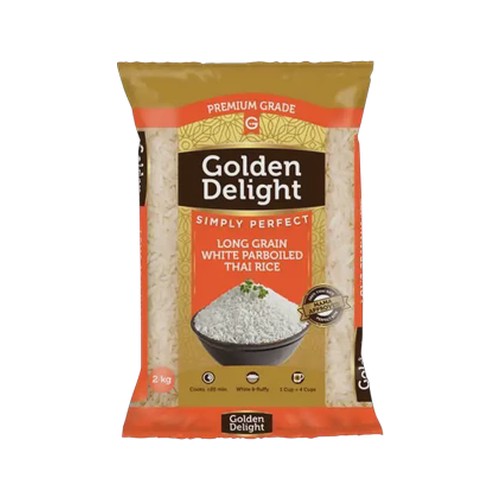 golden delight long grain white parboiled thai rice 2kg