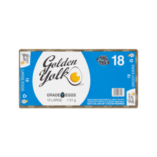 Golden Yolk Large Eggs 18 Pack