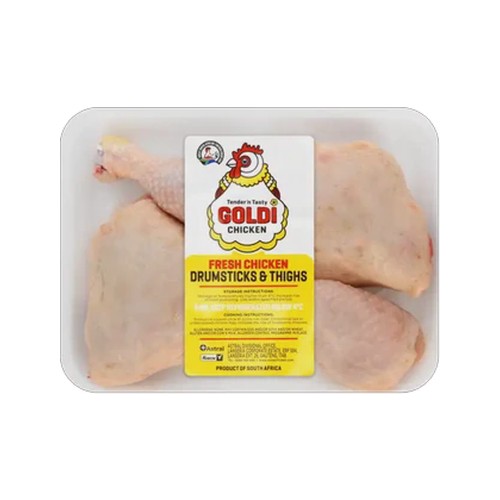 goldi chicken fresh chicken 2 drumsticks & 2 thighs 400g - 700g