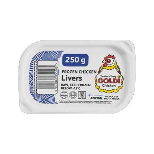 goldi chicken frozen chicken livers 250g