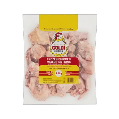 goldi chicken frozen chicken mixed portions with brine-based mixture 35kg