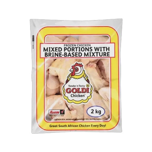 goldi chicken frozen chicken mixed portions with brine-based mixture 2kg