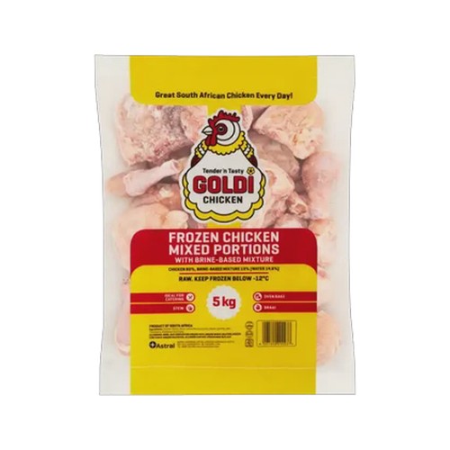goldi chicken frozen chicken mixed portions with brine-based mixture 5kg