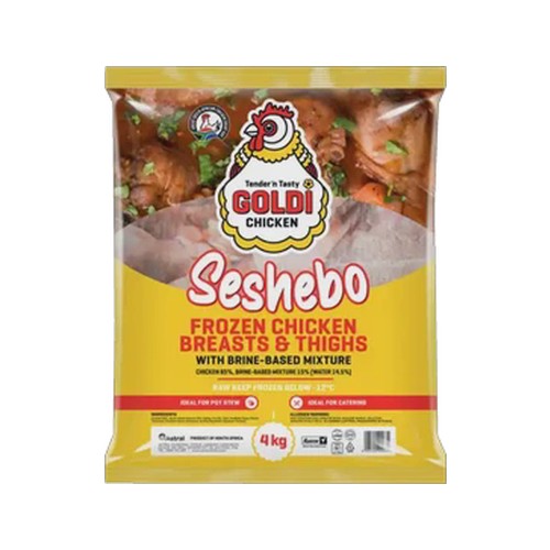 Goldi Chicken Seshebo Frozen Chicken Breast & Thighs 4kg