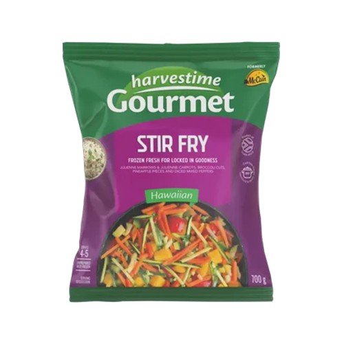 harvestime frozen gourmet hawaiian stir fry 700g