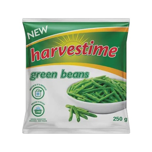 harvestime frozen green beans 250g