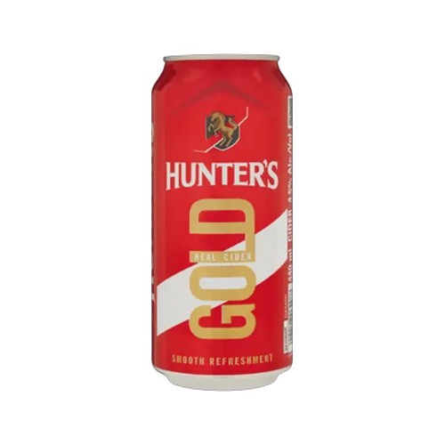 hunters gold cider can 440ml
