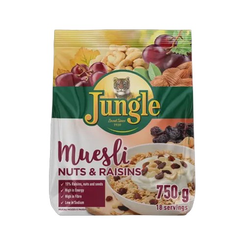 jungle nuts & raisins muesli 750g