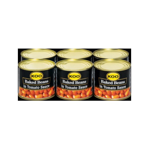 KOO Baked Beans In Tomato Sauce 6 x 215g