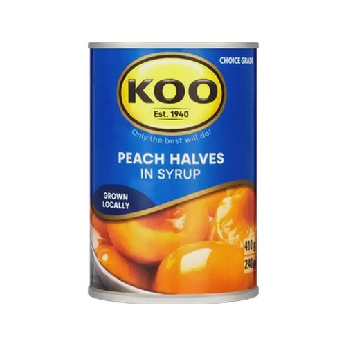 koo peach halves in syrup 410g