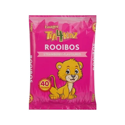 laager tea4kidz strawberry flavoured rooibos tea bags 40-pack