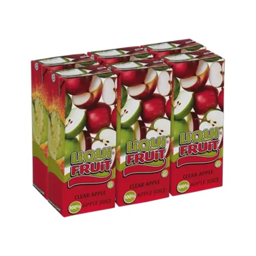 liqui fruit clear apple juice boxes 6 x 200ml