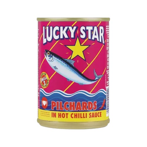 lucky star pilchards in hot chilli sauce 400g