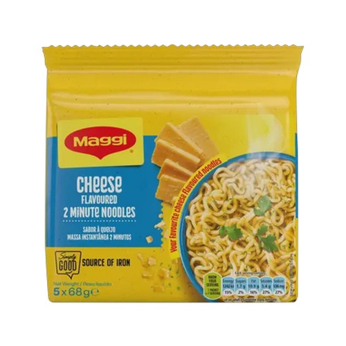 maggi cheese flavoured 2-minute noodles 5 x 68g