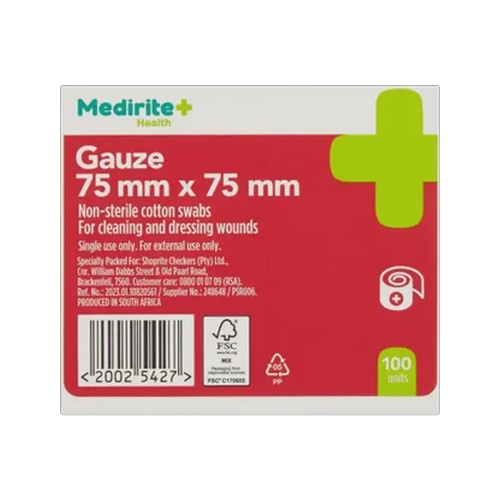 medirite non-sterile gauze 100 pack